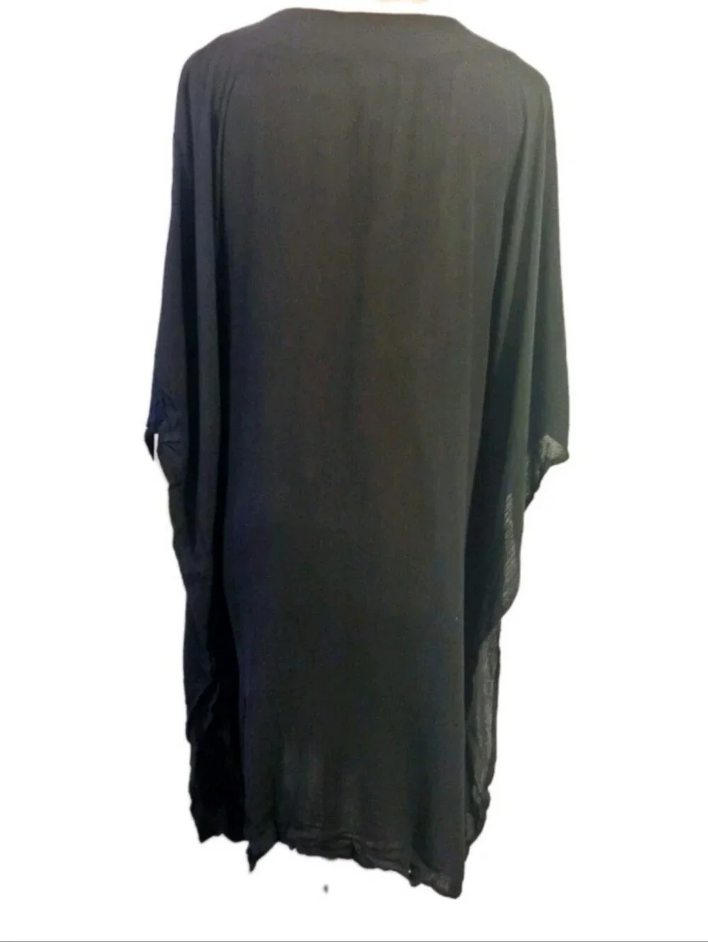 Women's Blanca Resortwear Cover Up Dress Size Medium Black Lace Up V-Neck